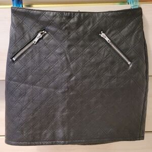 H&M Divided Mini Skirt Faux Leather